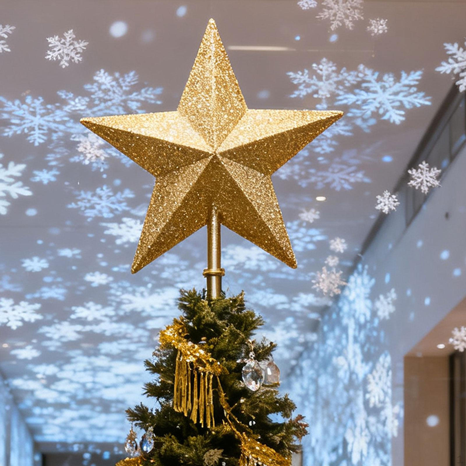 

Tree Toppers Christmas Decoration Gifts Xmas Top Decoration, for Bedroom Living Room золотой