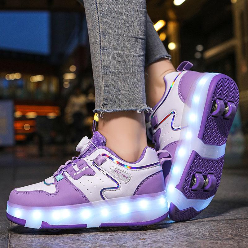 Kid's Luminous Sneakers Running Shoes Children's Glowing Sneakers with Charging Boy Luminous Sneakers