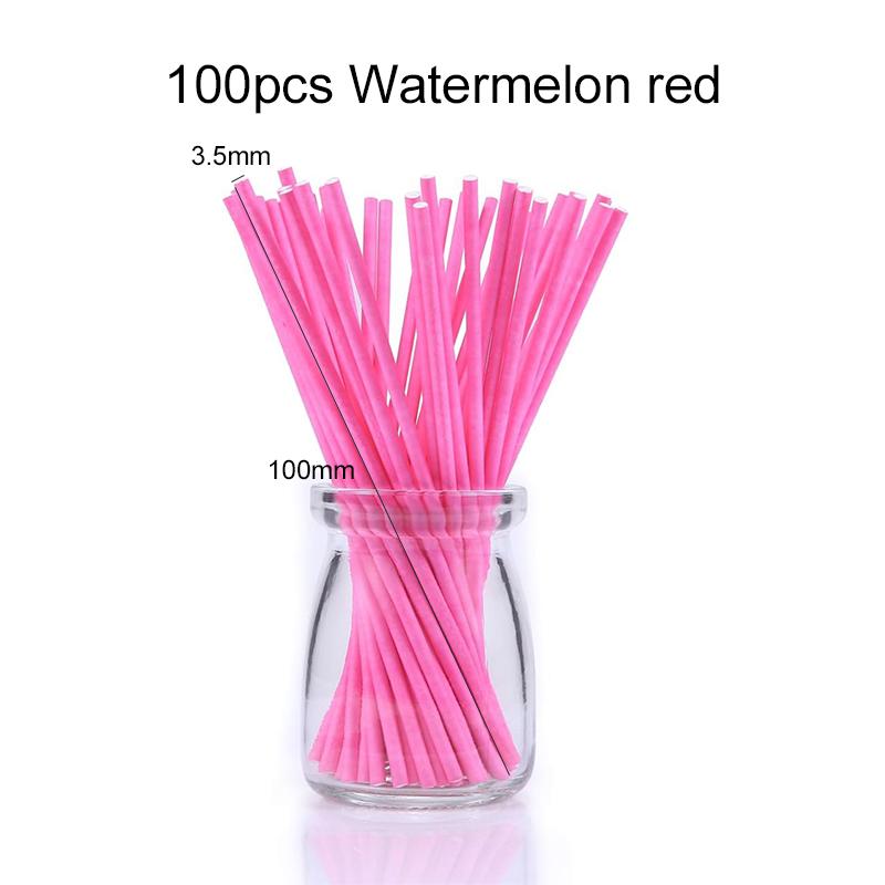 Lollipop Paper Stick Solid Color Multiple Lengths Disposable Kitchen Baking Tools Household DIY Candy Chocolate Making TMZ