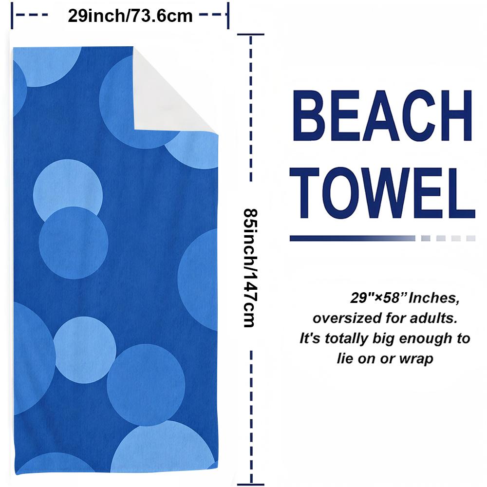 Blue Watercolor Dot Cartoon Anime Beach Towel Microfiber Quick Dry Super Absorbent Soft Bath Towel for Kids Adults Travel