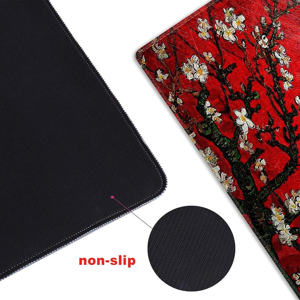 Large Gaming Mouse Pad XXL Extended Keyboard Mat Desk pad Mousepad Desk Decor Writing Pad Non-Slip Base Work Game Office Home