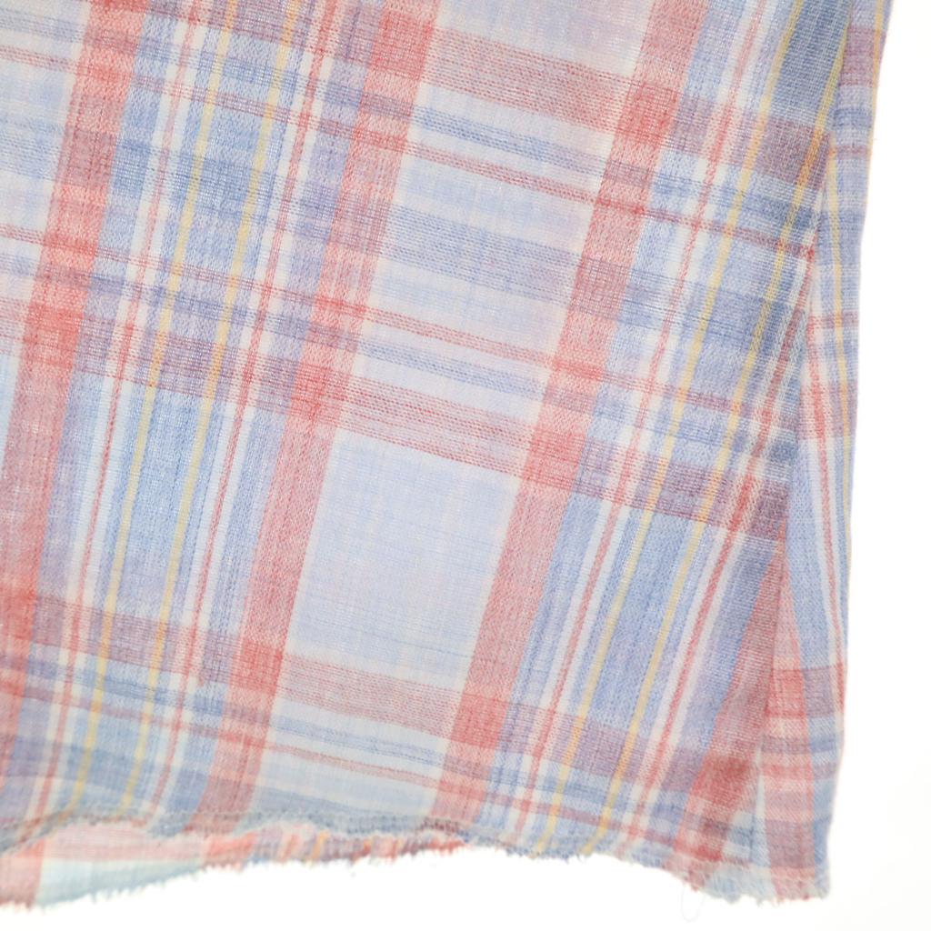 Wrangler 70s Vintage Check Pattern Long Sleeve Western Shirt Light Blue Men's Used