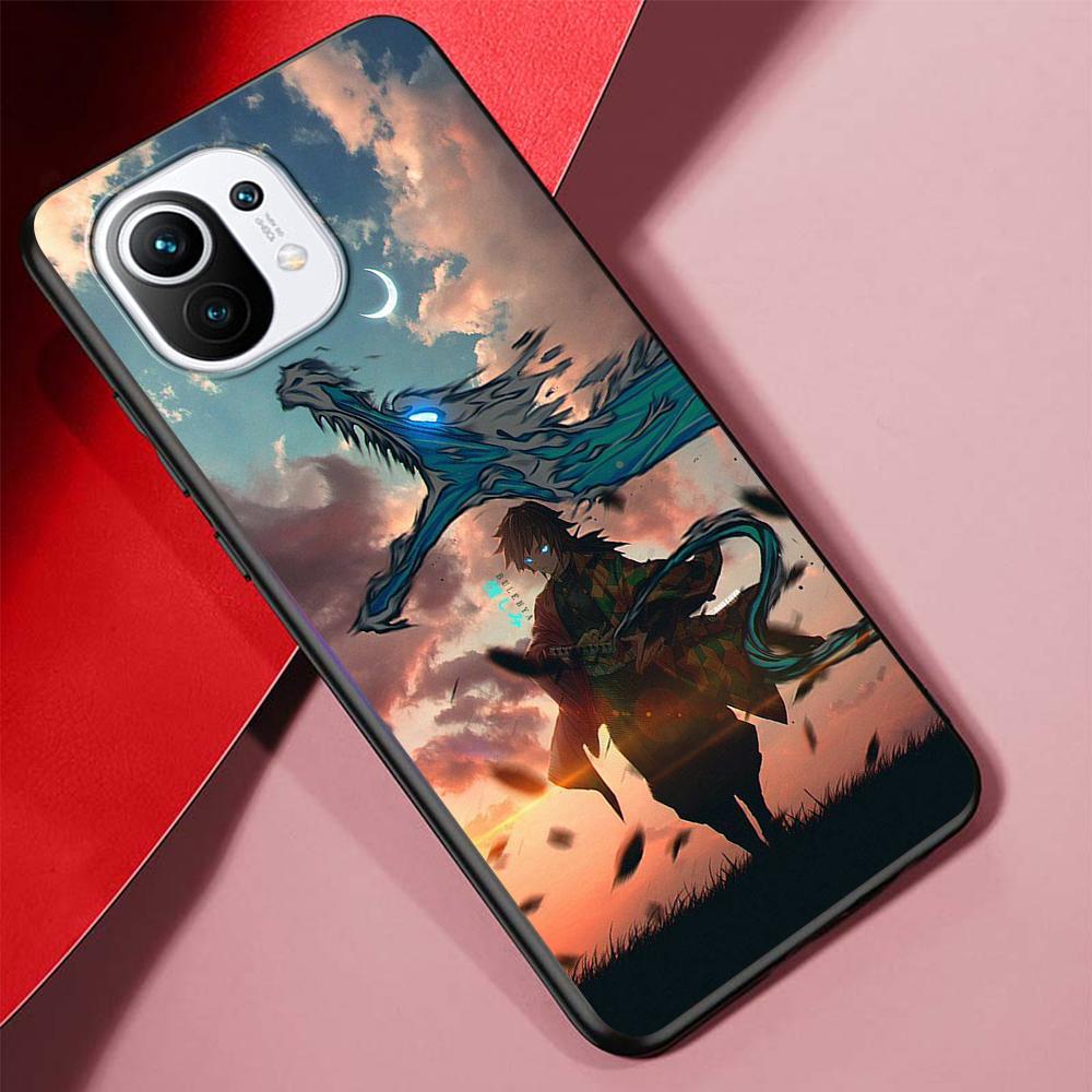 Anime Demon Slayer Case for Xiaomi Mi 11 Lite 5G 12 Pro Note 10 10T 9 SE 9T 10S 8 A2 Lite CC9 Redmi Note 11 9S TPU Phone Cover