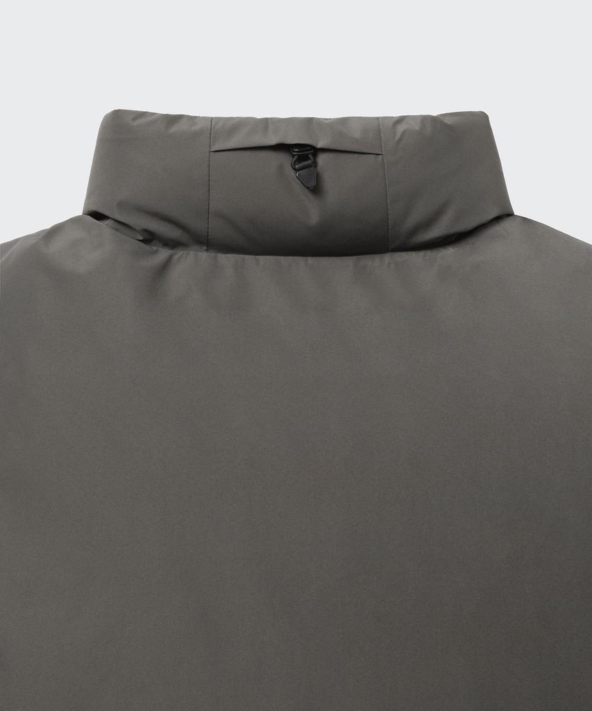 Musinsa Standard [City Leisure] Non-Quilted Down Short Padded Jacket [Mud Grey]