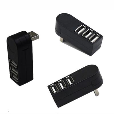 Mini 3portový USB 2.0 rotační rozbočovač adaptéru pro PC Laptop Notebook Mac