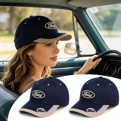 Bil Logo Baseballkasket Justerbar Snapback Kasketter Mænd Kvinder Afslappet Hat Til Ford Fiesta Kuga Mustang Fusion Focus Tilbehør Hjul