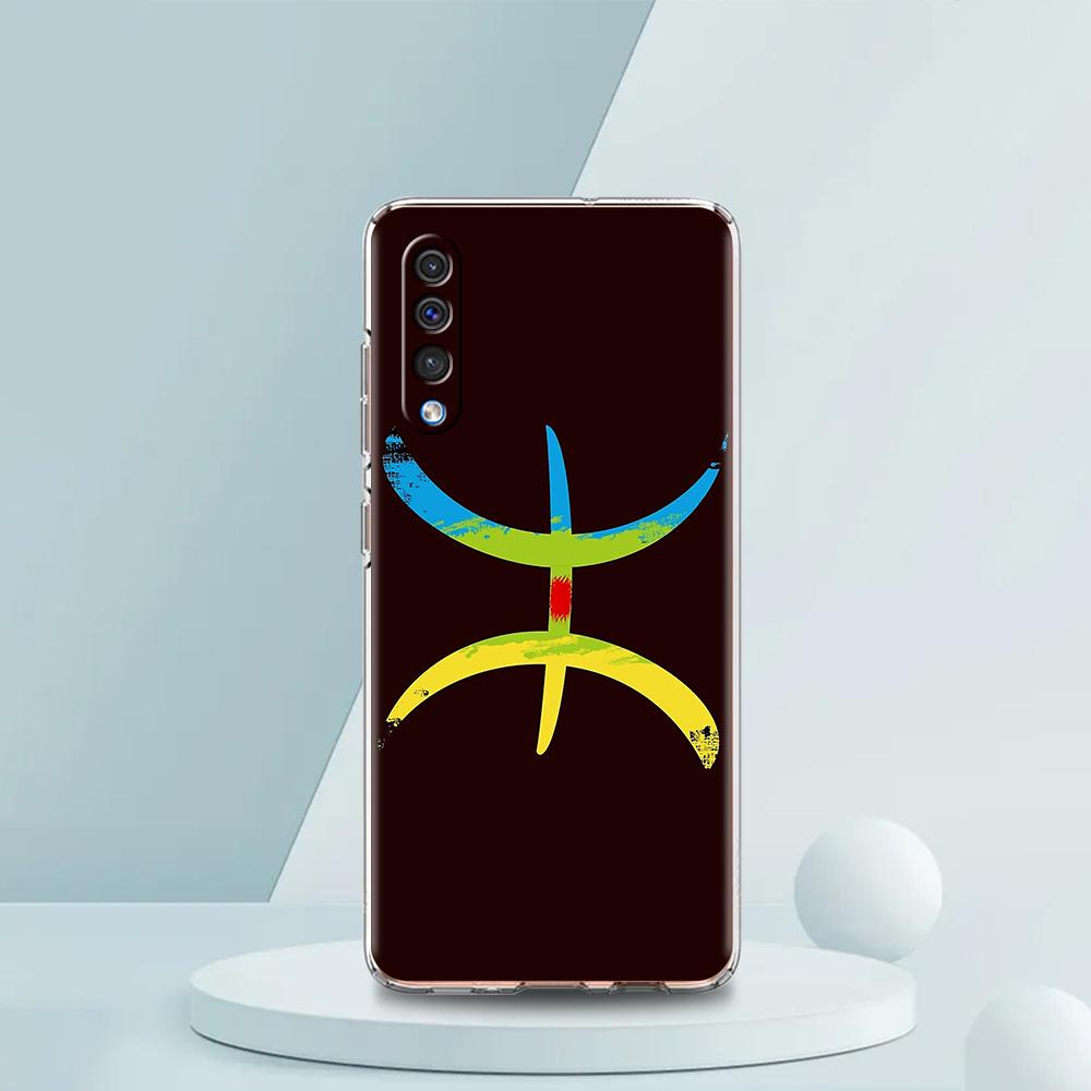 

Amazigh Berber Flag Luxury Transparent Phone Case for Samsung Galaxy A12 A02 A03S A50 A70 A40 A10 A20 A30 Cover Silicone Shell for Samsung A10