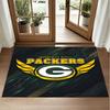 Green Bay Packers Design Crystal Velvet Rug Soft Decorative Mat for Bedroom Entrance