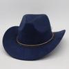 Outdoor men and women famous big-brimmed jazz hat spring and summer four seasons European and American style western suede denim top hat