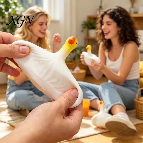Kids Stress Toy Relief Garlic Duck Soft Stretchy Squeeze Sensory Hand Therapy Concentration Aid Exercise Relaxation Ball Party Favors