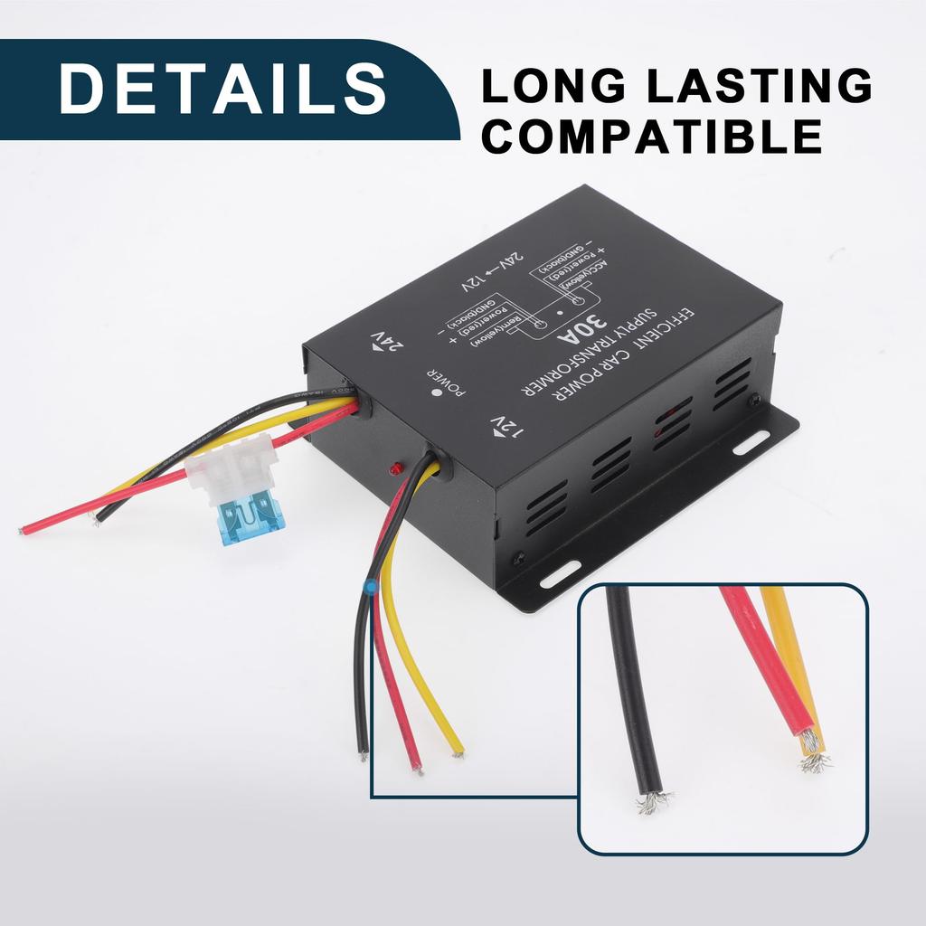 TUCKBOLD Truck 24V to 12V Step Down Car Power Supply