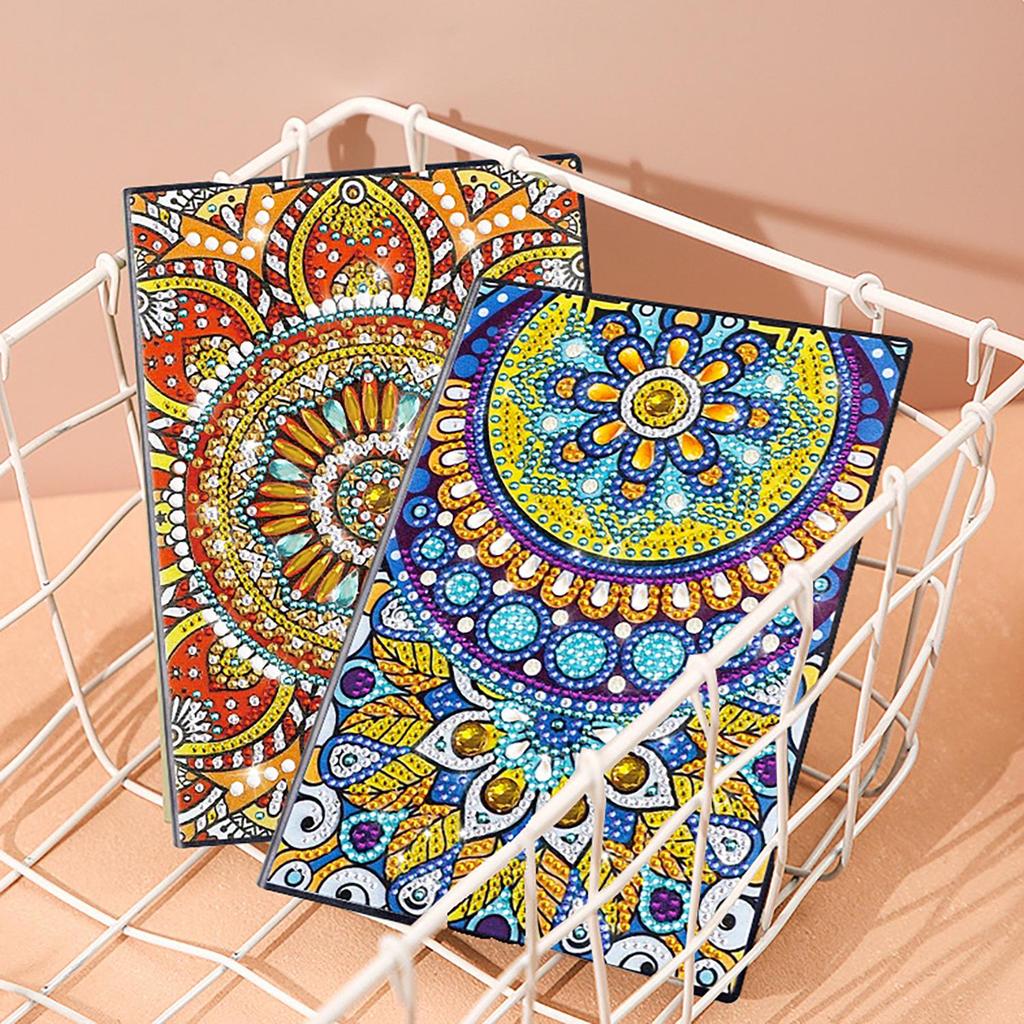 A5 Business Notebook with 5D Diamond Painting, DIY Imitation Leather, B5 Meeting Record Journal, Elegant Gift.