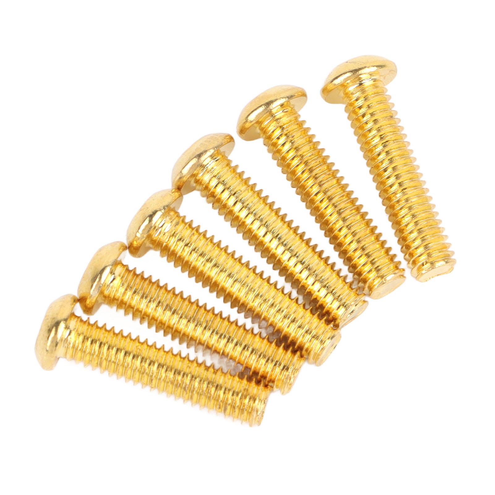6 PCS Double Rocker Bridge Saddle Mounting Hex Screws Instrument Accessories Lock Screws for Electric Guitar Bass