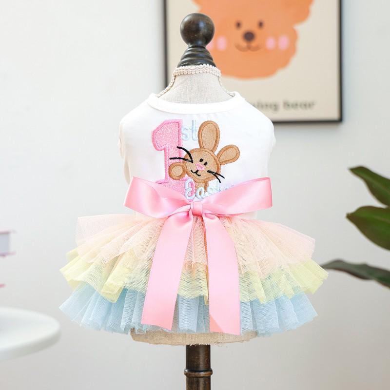 Pet Circle Cat Dog Costume Rainbow Bunny Easter Tulle Dress Small Medium Large Pets