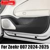 For Zeekr 007 2024 2025 Car Styling Leather Door Anti Kick Pad Protection Side Edge Film Protector Stickers Auto Accessories