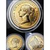 MINT DOURADO Rainha Vitória UNA e Leão Soberano 1Oz Enorme Banho de Ouro 24k Reino Unido Britânico Cópia Gótica Moeda de Re Strike