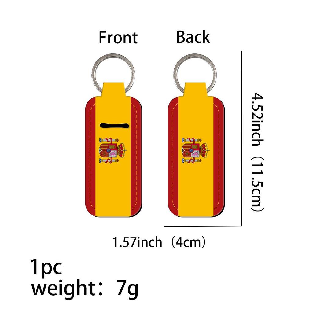 Flag Pattern Neoprene Lipstick Sleeve Keychain - Creative & Cute