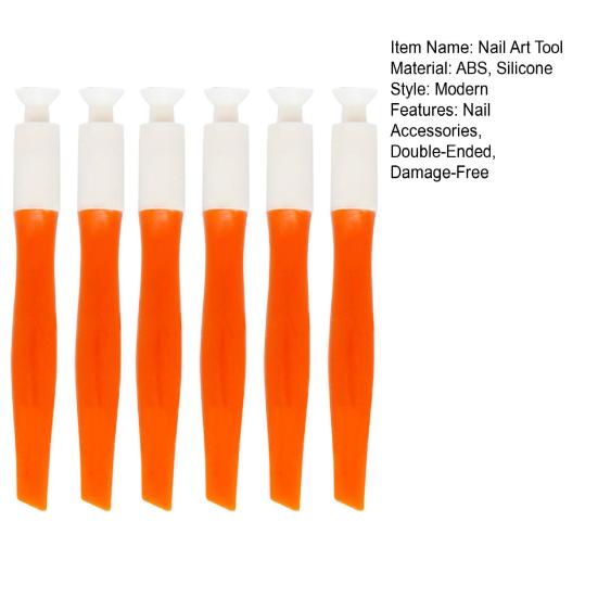 2/4/6 Peças Ferramentas de Nail Art com Ventosa Levantador Barra de Alavanca Dupla Face Remoção de Ponta de Unha Sem Danos Ferramentas para Unhas Postiças de Pressionar Acessórios para Unhas para Casa e Salão