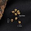 Argent Sterling S925 avec Perles Espacement Plaqué Or 24K pour Bijoux DIY