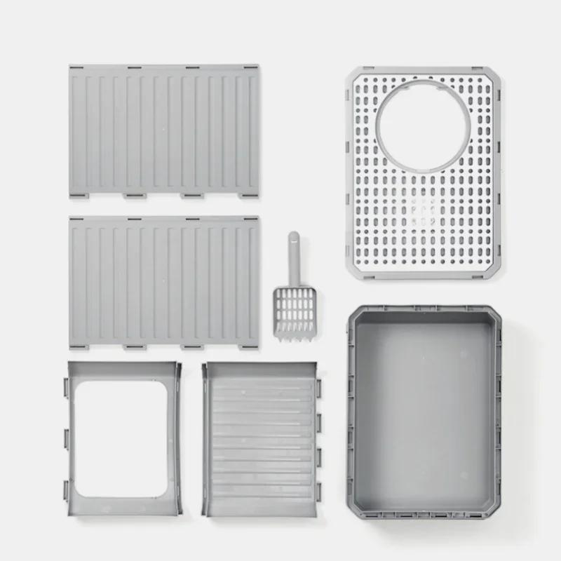 Extra Large Totally Closed Cat Litter Box-Drawer Type Anti-Splash Cat Sandbox Detachable Odor Removal Cat Litter Pan Cat Toilet