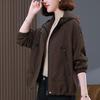 Women's Hooded Short Jacket - Spring/Autumn 2024: Stylish, Loose Casual Fit for Middle-Aged and Petite Fashion.