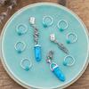 10Pcs Braid Hair Buckles, Feather Style Dreadlocks Hair Accessories, Alloy Open Design Braid Hair Clips for Thin Thick Multi-Strand Braids