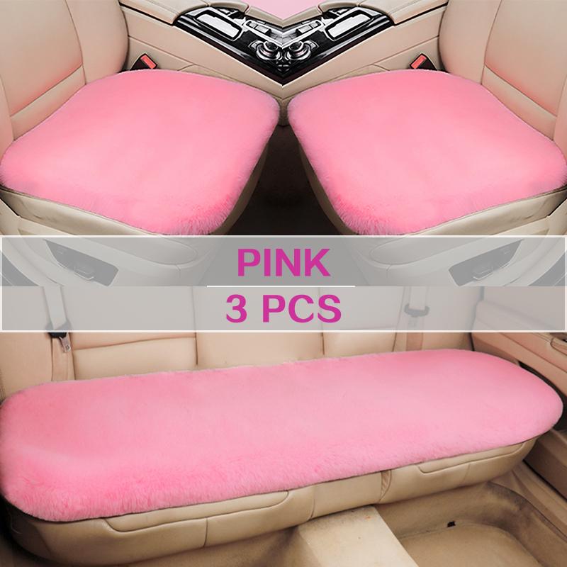 3PCS Plush Seat Cover Cushion For Volkswagen Passat B5 B7 B8 Golf 4 5 6 7 New Polo 6R Warm Soft Winter Accessories Interior
