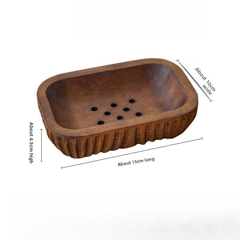 New Soap Box Handmade Solid Wood Soap Box Toilet Drain Soap Box Wooden Bathroom Uncovered Soap Box Drain