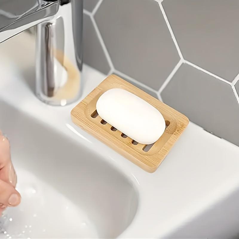 Bamboo Case Tray Wooden Prevent Mildew Drain Soap Box Natural Bamboo Dishes Bath Soap Holder Container Bathroom Washroom Tools