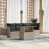 VidaXL Garden Lounge Set 5 Pcs with Light Grey Cushions Wicker 3266352