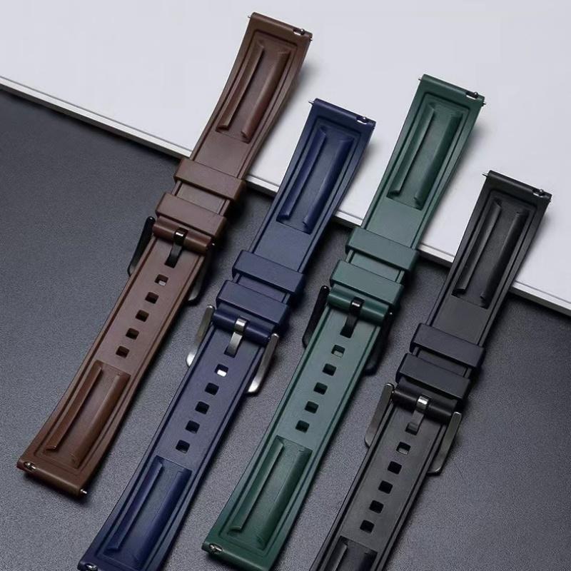 18mm 20mm 22mm 24mm 26mm Hurtigfeste Silikon Klokkereim Vanntett Gummi Klokkebånd Armbånd Tilbehør med Verktøy