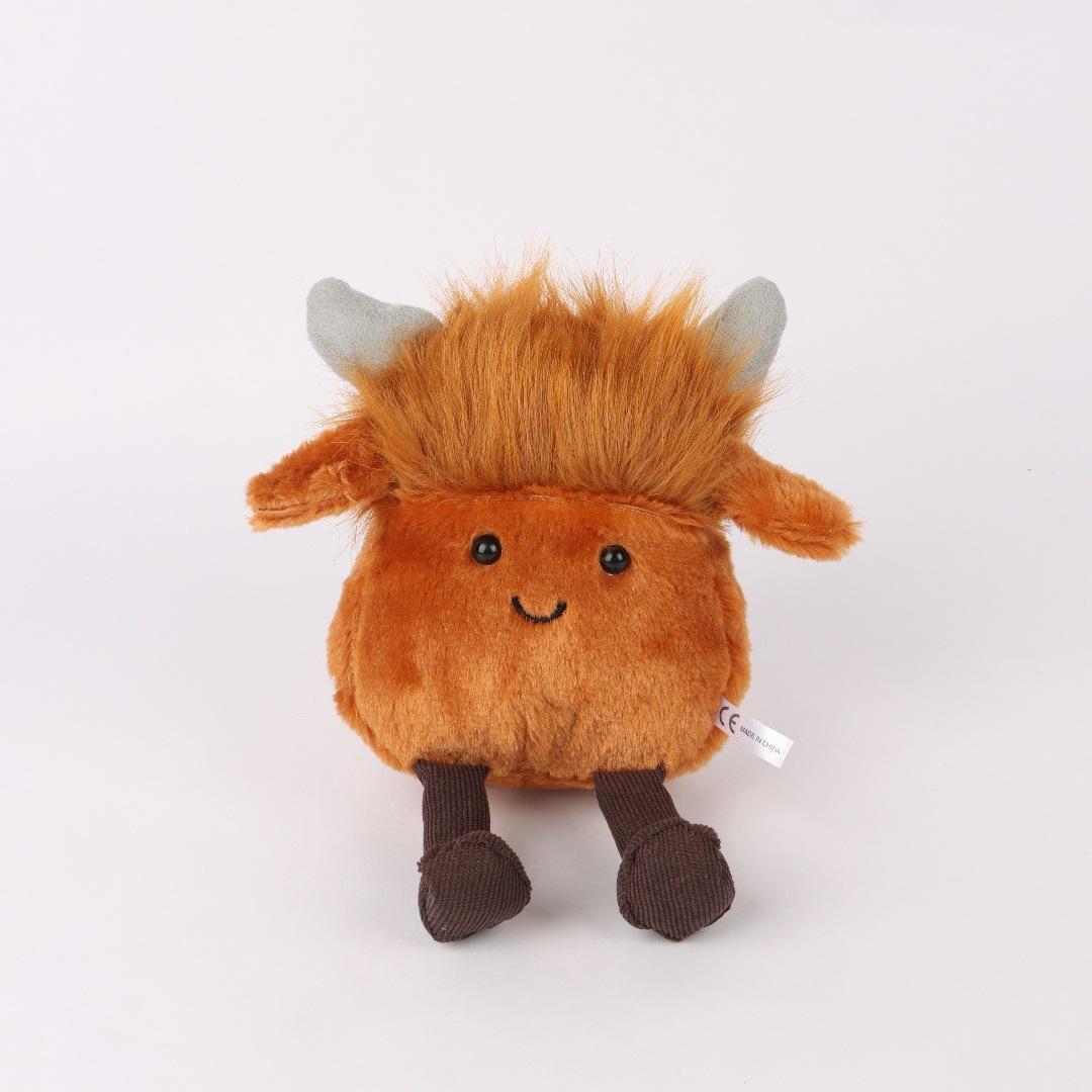 

Новая мягкая игрушка-плюшевый теленок Carey Medium, плюшевая кукла, плюшевая игрушка-корова Highland коричневый