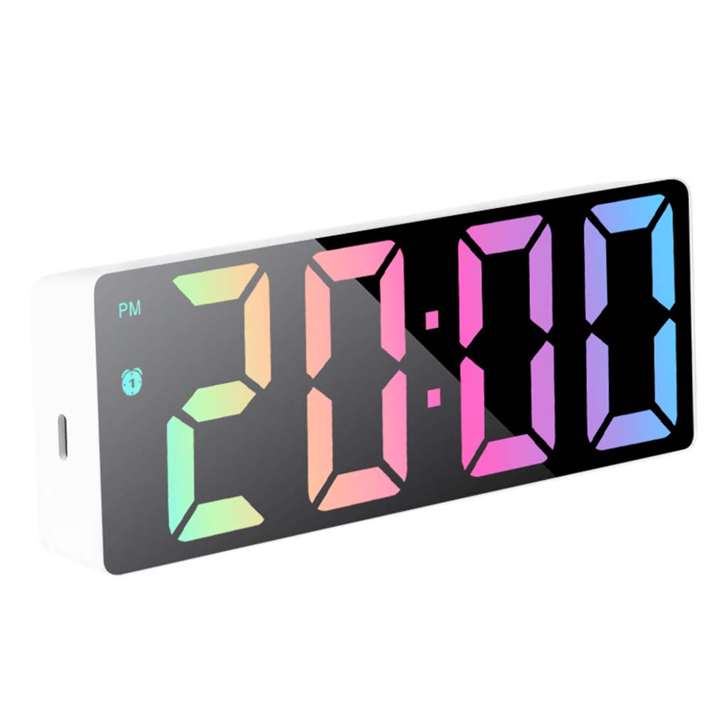 

Big Screen Digital LED Alarm Clock, 12/24Hr Time, Brightness Control, USB And AAA Battery Powered Desktop Ornaments