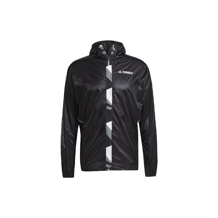 

Adidas Packable Outdoor Sports Hooded Jacket Мужская верхняя одежда Черный GJ7621