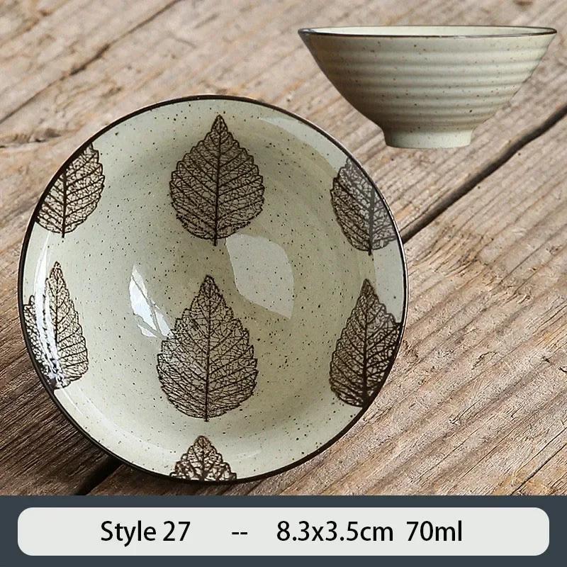 1PCS Chinese Traditional Ceramic Cone Teacup Anti Scaling Handmade Flowers Porcelain Tea Bowl Travel Meditation Cup Tea Set 70ml