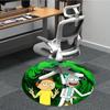 1pc Rick and Morty Office Round Area Rug, Indoor Mat Suitable For Office,Bedroom Living Room Home Decor, Room Deco a0926081