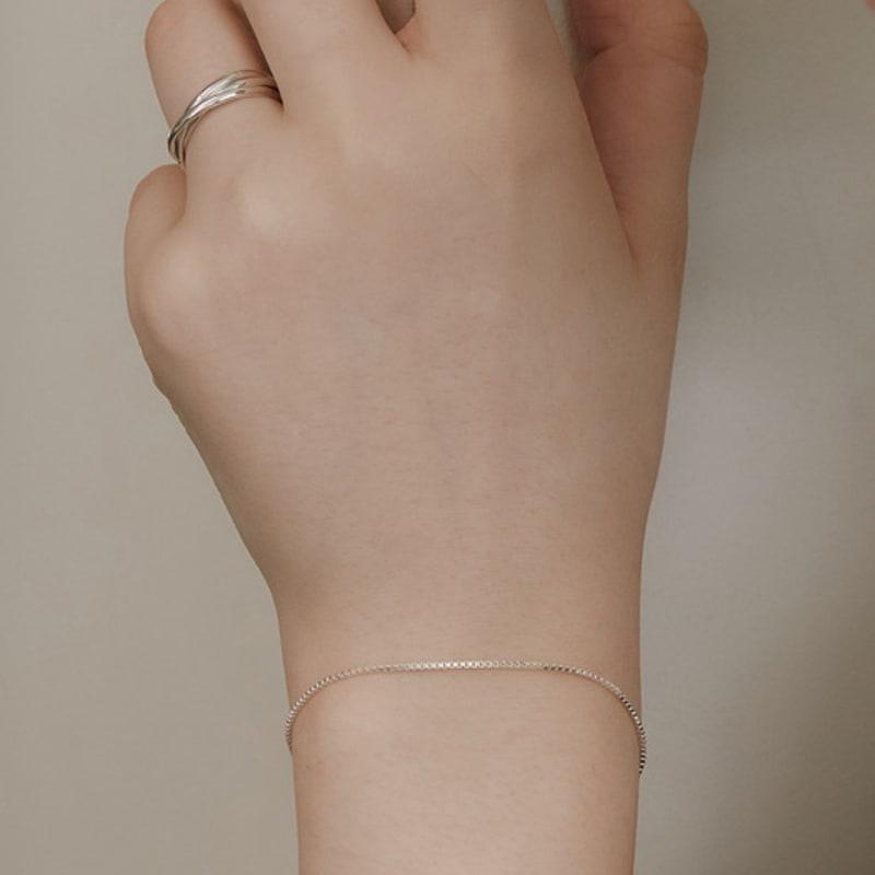 Tatiana (925 Silver) Simply Box Chain Bracelet BR2191