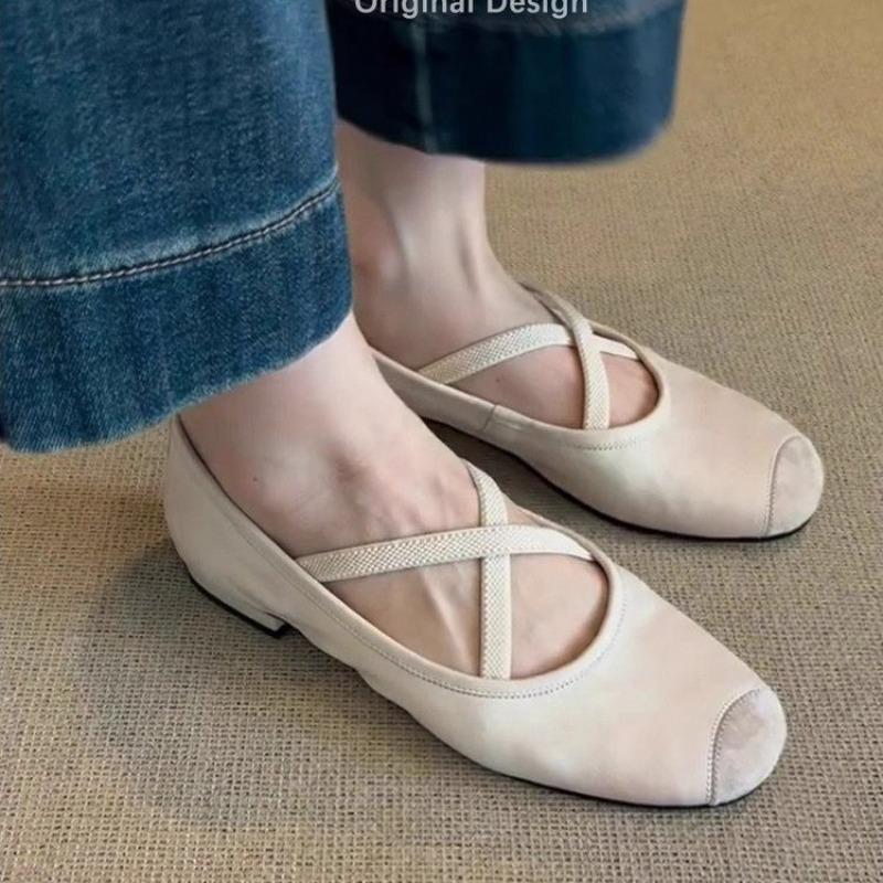 Fashion French 2025 New Flat Shallow Ballet Shoes Super Soft Evening Shoes Women's Singles Mary Jane Shoes