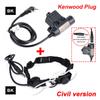 WADSN Airsoft Tactical Throat Microphone Headset Neck Laryngeal Military Earphone U94 PTT Fit Kenwood BaoFeng UV-5R UV-5X UV-82