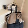 Large capacity tote bag women's 2025 new versatile shoulder handbag casual canvas bag for class commuting