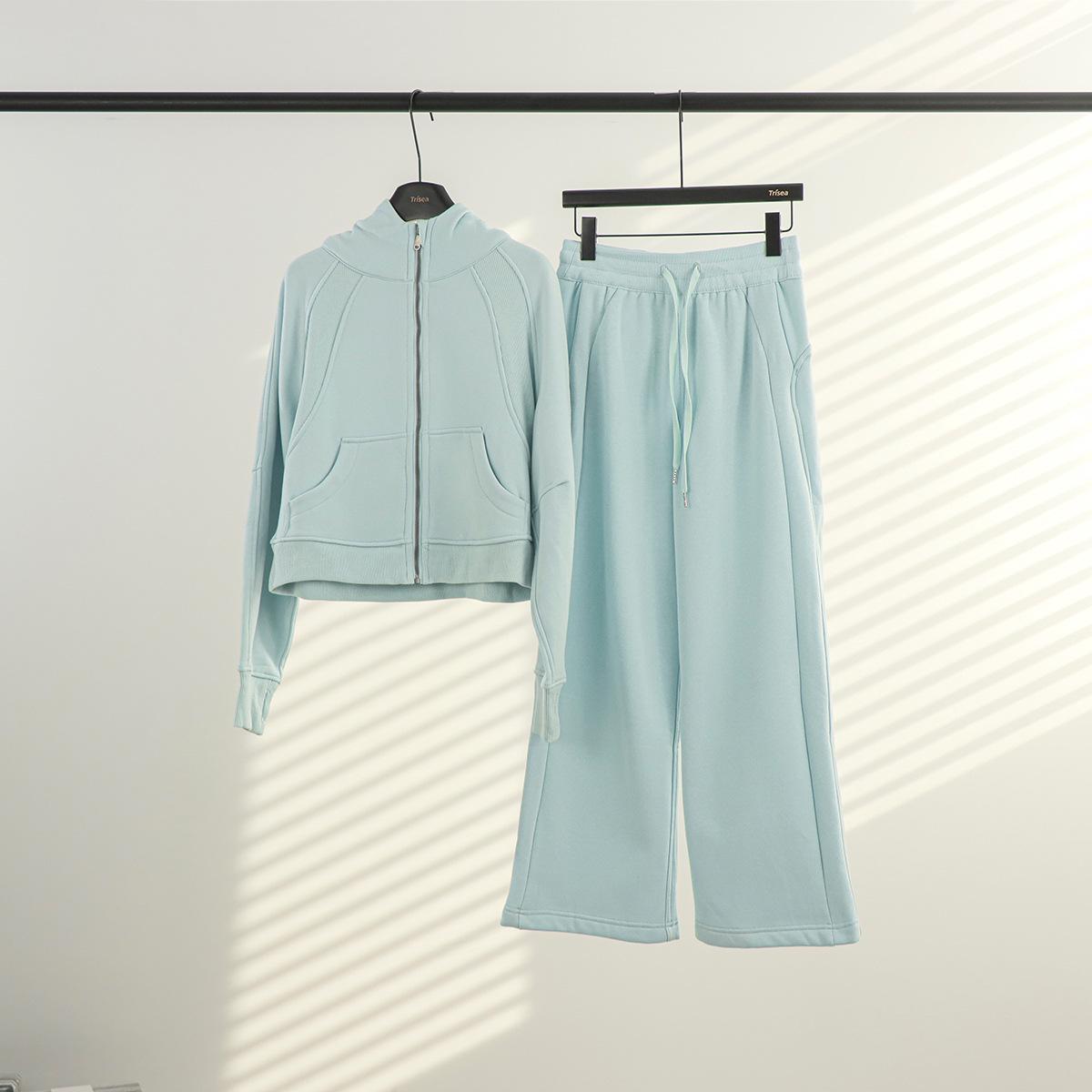 

LULULACIE Women s Full Zip Scuba Hoodie Set - Velvet Plus Size Yoga Cardigan 2/S