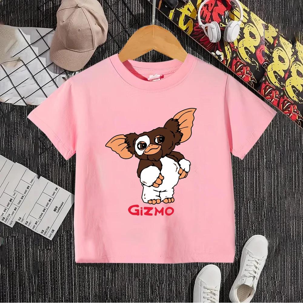 Gremlins Gizmo Children T-shirt Summer Short Sleeve Boy Girl Kids Tee Shirts Cartoon Anime Children's Clothes Top Birthday Gift