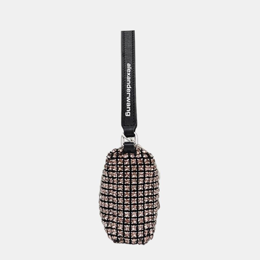 [Gebraucht] Wanglock Mini Handtasche Rosa mit Kunstdiamanten Verziert Silberne Beschläge - Ausgezeichnet #1IC4YXT