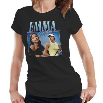 Emma Raducanu T-Shirt Wertschätzung Semi-Figurbetont Damen Hommage Tennis Wimbledon