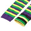 Men's And Women's Irish Socks With Purple, Yellow, Green Stripes, Three Color Mid Tube Socks, Knee Socks, Carnival Calf Socks