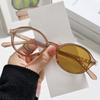 New Elliptical Photochromic Myopia Glasses Retro Korean Oval Small Frame Myopia Eyewear Anti Blue Light Color Changing Glasses