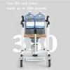 Patient Chair Hydraulic Transferred Lift Wheelchair w/180°Split Seat And Table