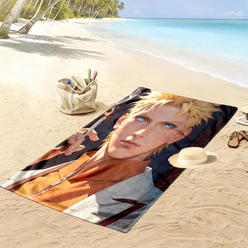 1pc naruto Beach Towel, Soft Beach Towel Suitable for Beach Swimming, Outdoor Camping and Traveling