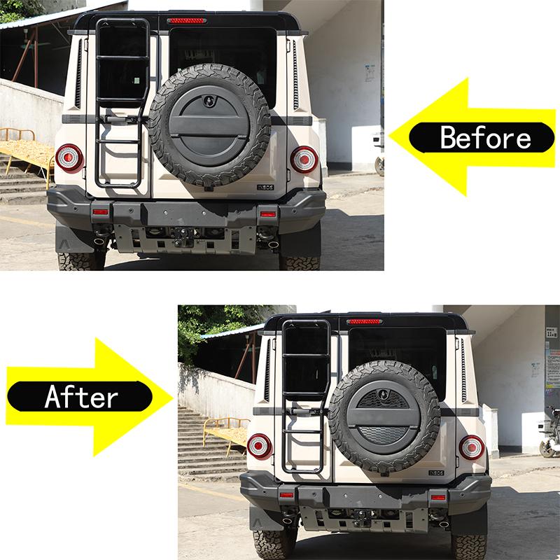 For Ineos Grenadier 2020-2025 Aluminum Alloy Car Tailgate Spare Tire Frame Decorative Patch Car Modification Accessories