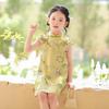 Mädchen Sommer 2026 Cheongsam Kleid - Moderner Chinesischer Stil Prinzessinnenrock für ältere Kinder.